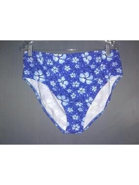 Bermuda Beachwear Bikini Lycra Bottom Blue Floral Size 2X